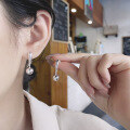 wholesale S925 Sterling Silver U-shaped Tassel Ball Stud Earrings, Minimalist Style, Niche Design, Women's Earrings-0-3
