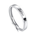 wholesale S925 Sterling Silver Original Design High-end Couple Rings Adjustable Plain Band Rings Valentine's Day Gift-0-156