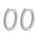 wholesale S925 sterling silver new micro-pave moissanite ear clips, minimalist and elegant classic hoop earrings, ready stock for wholesale-0-4