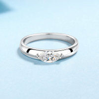 wholesale Pt950 plated 925 sterling silver 50-point marquise moissanite ring for women, small and luxurious ring setting factory live broadcast-4x8 Marquise Zircon 8