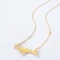 wholesale S925 gold-plated silver Italian Buccellati craft handmade sanding and satin-finish small skirt necklace with a design sense-0-2