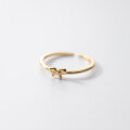 wholesale S925 Sterling Silver Korean Style Minimalist Bow Ring Dainty and Sweet Adjustable Opening Jewelry J9423-0-2