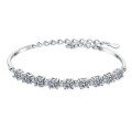 wholesale S925 silver trendy Korean Dongdaemun accessories internet-famous moissanite single-row simulated diamond full-diamond bracelet for women-0-4