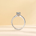 wholesale Platinum, Genuine D Color Moissanite Ring for Women, Minimalist Design, Niche Style, High-End Feel, Elegant, Valentine's Day Gift for Girlfriend-0-2