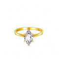 S925 Silver Moissanite Crossover Women's Two-Tone Stacking Ring-0-1