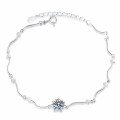 S925 Silver Moissanite D-Color 1ct Snowflake Heart Bracelet Wholesale-0-3
