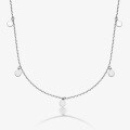 wholesale 925 Sterling Silver Geometric Round Pendant Necklace Chain Versatile Collarbone Chain Ins Advanced European and American Jewelry-0-10