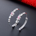 wholesale 990 Sterling Silver Baby Bracelet, Ethnic Style Pi Xiu Bead Bracelet with Adjustable Sliding Clasp for Infants and Children-0-2