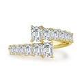 wholesale 18K Gold Adjustable Ash-Cut Lab-Grown Diamond Square Ring with Open Design-0-4