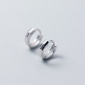wholesale S925 Silver Ear Clasp Unisex Fashionable and Unique Couple Small Hoop Earrings Minimalist Geometric Wholesale Ear Piercing Jewelry E2660-0-3