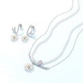 wholesale S925 sterling silver platinum-plated new sweet and unique daisy earrings for women, ins style, dropshipping-0-3