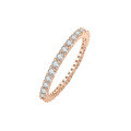wholesale 9K/10K/14K/18K White Gold, Rose Gold, Yellow Gold, D Color Moissanite Stackable Eternity Band Ring, Minimalist and High-End-0-2