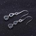 wholesale S925 Silver Fashionable and Elegant Natural Gemstone Earrings with Natural Topaz, Peridot, and Crystal Ear Drop New Style-0-2