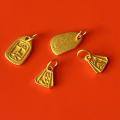 wholesale S925 Gold-Plated Ancient Method Silver Pendant for DIY Bracelet Necklace Accessories, Hot-Selling Pure Silver Peace Jewelry-0-1