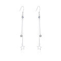 wholesale S925 Sterling Silver European Style Pearl Star Earrings with Tassels for Women, Cross-border New Accessory-0-4
