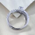 wholesale S925 Silver New Zircon Snake Multi-Layer Spiral Coiled Ring for Cross-Border-0-3