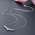 wholesale S925 silver Korean retro elegant collarbone chain for women, creative and unique with embedded zirconia teardrop curtain pendant wholesale-0-3