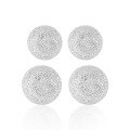 wholesale S925 metal geometric circular matte ear studs for women, high-end textured crystal silver earrings, wholesale in minimalist style-0-0