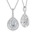 S925 Sterling Silver D-Color Moissanite Rotating Pendant Necklace-0-23