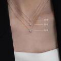 wholesale 18K Gold Pave-Set Melee Diamond Necklace, Clavicle Chain with Lab-Grown Diamonds-0-2