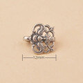wholesale S925 Sterling Silver Retro Antique Cheongsam Yajin Button Head Bat Button Exquisite Style Braided Rope Connector DIY Accessory-0-3