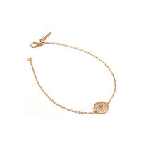 wholesale S925 Silver with White Zircon, New Light Luxury Style Minimalist Design Bracelet for Women, Factory Wholesale-Patterned hollow bracelet