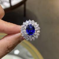 Metal, Lab-Grown Sapphire 2025 Fall/Winter Necklace and Earring Set-3-carat cultured sapphire ring  US size 9