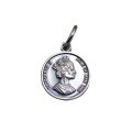 wholesale 925 Sterling Silver Plated with K Gold Queen Head Coin Pendant Vintage Necklace Crystal Bracelet Bead Charm Accessories-0-4