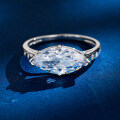 S925 Silver Moissanite Marquise Shape 1 Carat Women's Ring-0-0