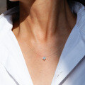 Sterling Silver 1-Carat Moissanite Mermaid Tear Pendant Necklace-0-2