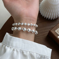 wholesale S925 Silver Nalan Fresh Sweet Ins Style Niche Design Exquisite Cat's Eye Light Pearl Bracelet S7383-6mm 925 silver