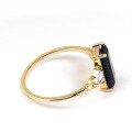 wholesale S925 Gold-Plated Silver with Amethyst and Amethyst Quartz Ring, Winter Night Sky Series-0-2