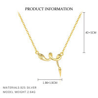 wholesale S925 Sterling Silver Minimalist Fashion Serpent Ear Studs For Women, French-inspired Design-A4018-Gold 925 Silver