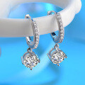 S925 Sterling Silver Moissanite Four-Prong Ear Studs-0-1