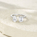 925 Silver Square Heart Promise Mixed Moissanite Jewelry Irregular Cross-border New Factory Wholesale-0-2