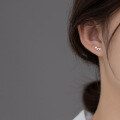 wholesale S925 Sterling Silver Three Stars Ear Studs Ins Style Designed Pentagram Ear Jewelry for Women M03159-0-1