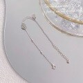 wholesale S925 Sterling Silver Maker's Trendy Good Luck Smile Transfer Round Bead Plain Silver Bracelet, Fashionable Minimalist Versatile Personalized Hand Accessory-0-2