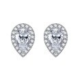 wholesale Silver 925 imported high-carbon diamond 5*8mm pear-shaped teardrop zirconia earrings for cross-border ins-0-4
