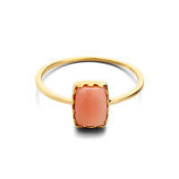 wholesale S925 Silver Japanese and Korean Style Light Jewelry Simple Natural Queen Shell White Shell Ring Lace Ring Fashion Versatile for Women-Queen's Bay No. 12