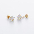 wholesale 925 Sterling Silver Five-point Star Zircon Studs Earrings For Women-0-2