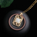 wholesale Silver metal with certificate natural jade pendant Chinese retro style cheongsam Hanfu accessories hollow bamboo window Hetian jade pendant-0-1