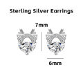 wholesale 925 Silver Cute Animal Pure Silver Stud Earrings Element Simple Minimalist Light Luxury Style Non-removable Earrings-0-25