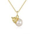 wholesale 925 Sterling Silver New Chinese Style Pendant Women's Minimalist Niche High-End Versatile Natural Pearl Gourd Necklace Wholesale-0-6