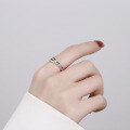 wholesale S925 Sterling Silver Korean-style Minimalist Fresh U-shaped Horseshoe Buckle Creative Couple Open Ring-0-2