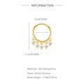wholesale S925 Sterling Silver Light Luxury Tassel Crystal Nose Ring,。-0-7