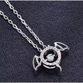 wholesale S925 Sterling Silver Maker's Angel Demon Guardian Necklace for Women, Ins Minimalist Elegant Pendant with Beating Heart Collarbone Chain-0-1