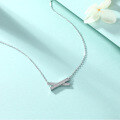 wholesale S925 Sterling Silver X Letter Necklace for Women, Versatile Ins Style Cross Pendant Choker Chain Wholesale-0-2