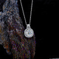Sterling Silver Moissanite Necklace, Waterdrop Pendant, Light Luxury Design-0-1