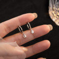 wholesale S925 Silver Single Diamond Teardrop Ear Studs Sweet Korean Style Fresh Women's Ear Jewelry M01885-0-2