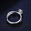 Silver Moissanite Ring Women's Six-Claw Flash Diamond-0-1